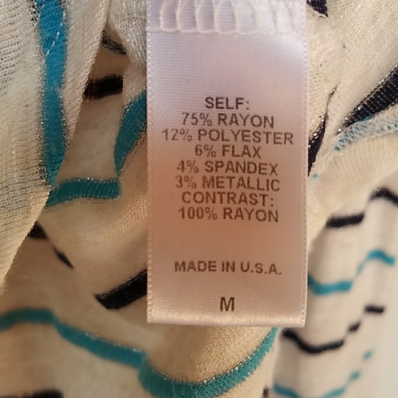 Bobeau light weight striped top - Picture 3 of 5